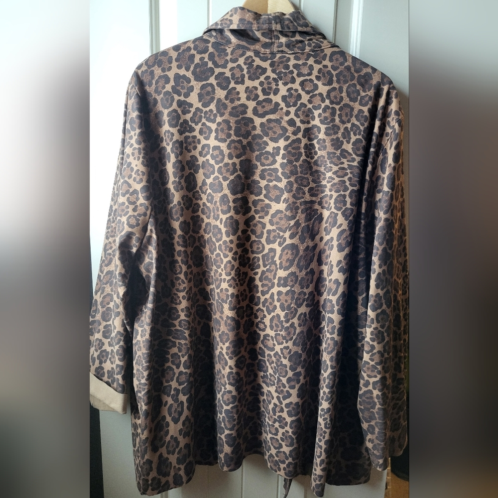 RUBY Rd. Leopard Print Women's Jacket 2X - image 6